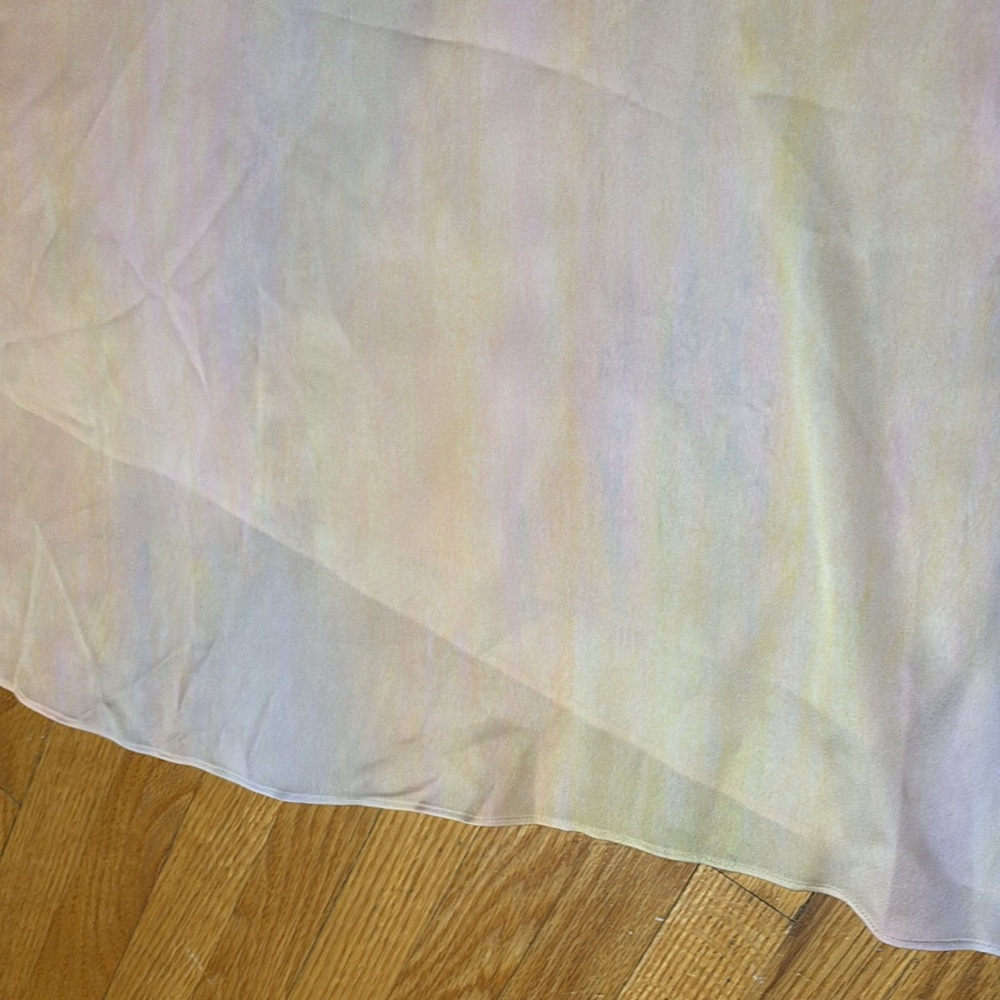 Vince Draped Midi Skirt in Rainbow Wash - Size 8 - Picture 5 of 16